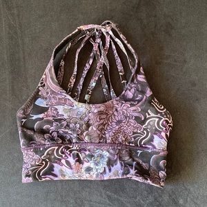 Luli lemon Floral Longline Energy Bra